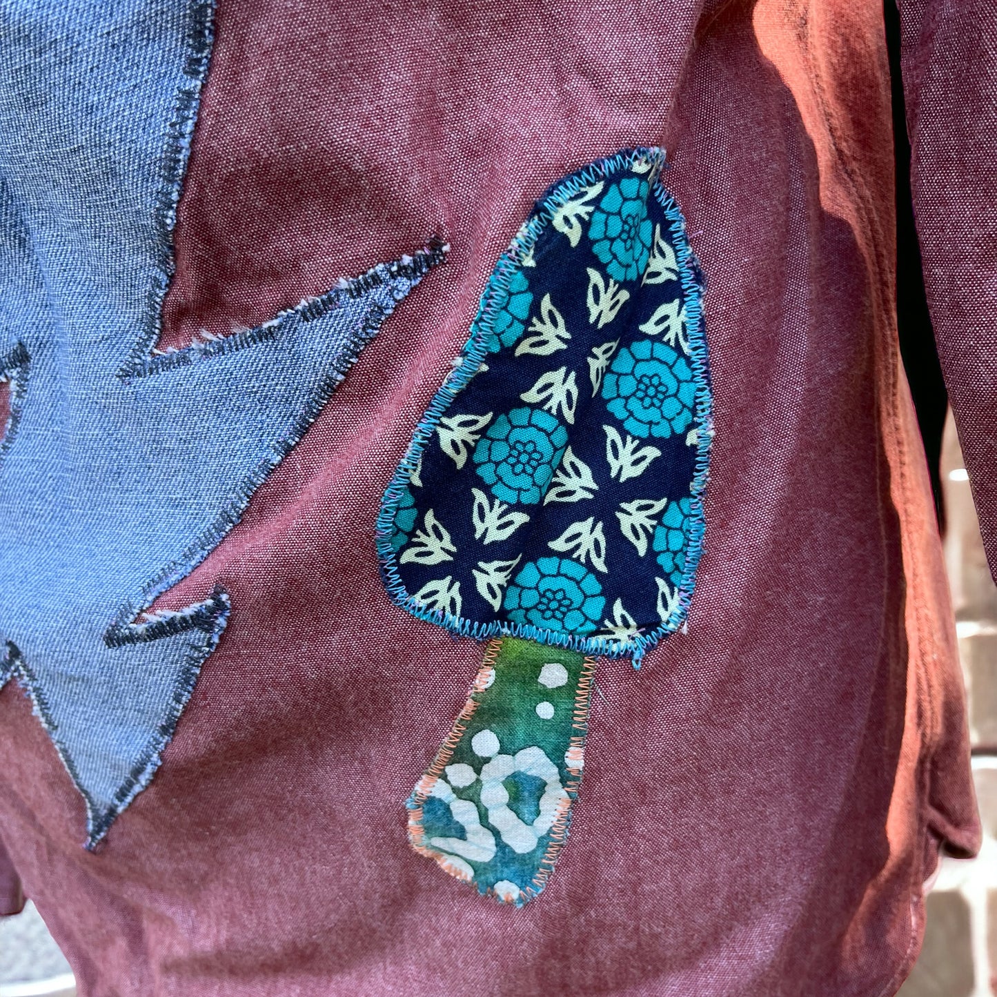 Grateful Dead Inspired Upcycled Button Up